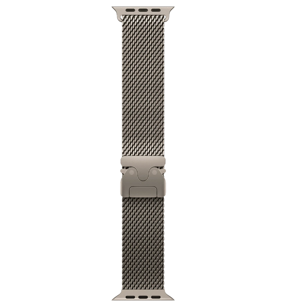 Apple Watch Ultra 3 GPS + Cellular 49mm Natural Titanium Case with Natural Titanium Milanese Loop - Large (MJAA4QI/A)